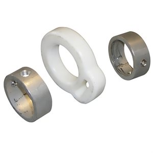 Polyethylene swivel with aluminum rings