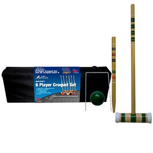 6-player wooden croquet set