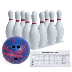 White bowling pins set