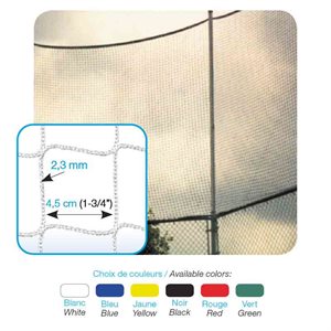 Regular protective net, 2.3 mm rope size, BASEBALL or other