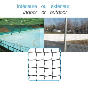 Protective net for skating rink