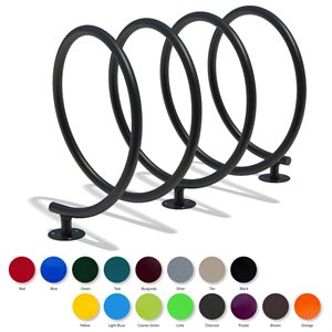 Spiral bicycle rack with 4 loops, 8 spaces