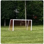 Aluminum mini-soccer goals, square front posts