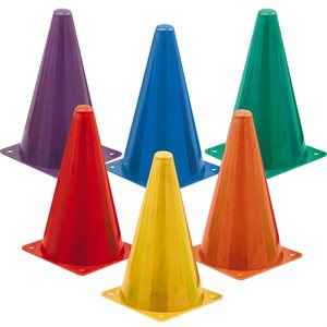 Fluorescent plastic cone set - 9" (23 cm)