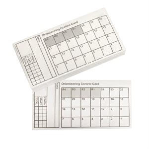 Set of 100 control cards for orienteering race