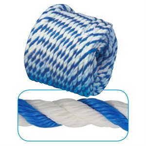 Blue and white rope - ¾" (1.9 cm)
