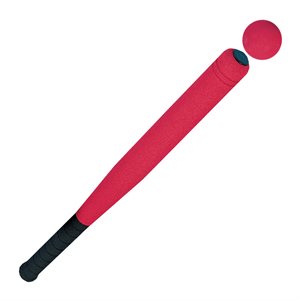 Soft safety baseball bat with ball