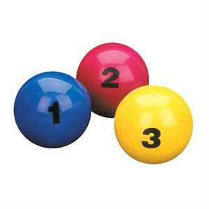 Set of 3 colorful juggling balls