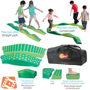 Wavy tactile path - 8 green pieces