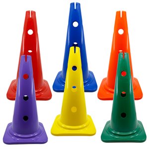 Set of 6 rigid plastic cones - 18" (46 cm)