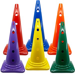 Set of 6 rigid plastic cones - 20" (51 cm)