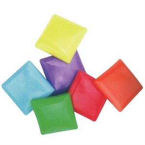 Set of 6 soft vinyl rubber bean bags