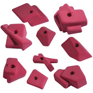 Set of 10 geometrical shapes climbing holds - Different sizes