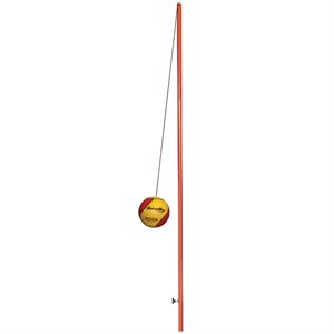 Tetherball post for indoor use
