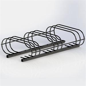 Bicycle rack, PAINTED steel or GALVANIZED, 12 spaces 