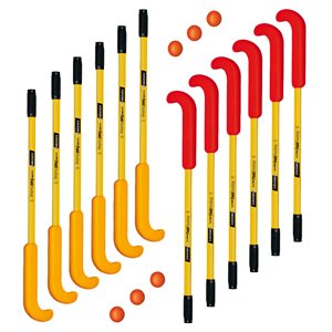 Set of SUPERSAFE field hockey sticks