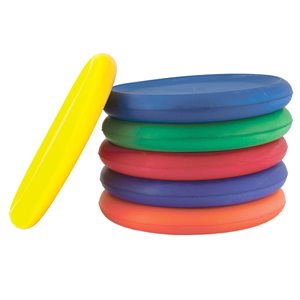 Set of 6 Vinyl-Covered Foam Frisbees