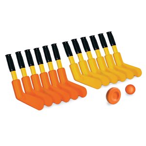 Set of scooter board hockey sticks